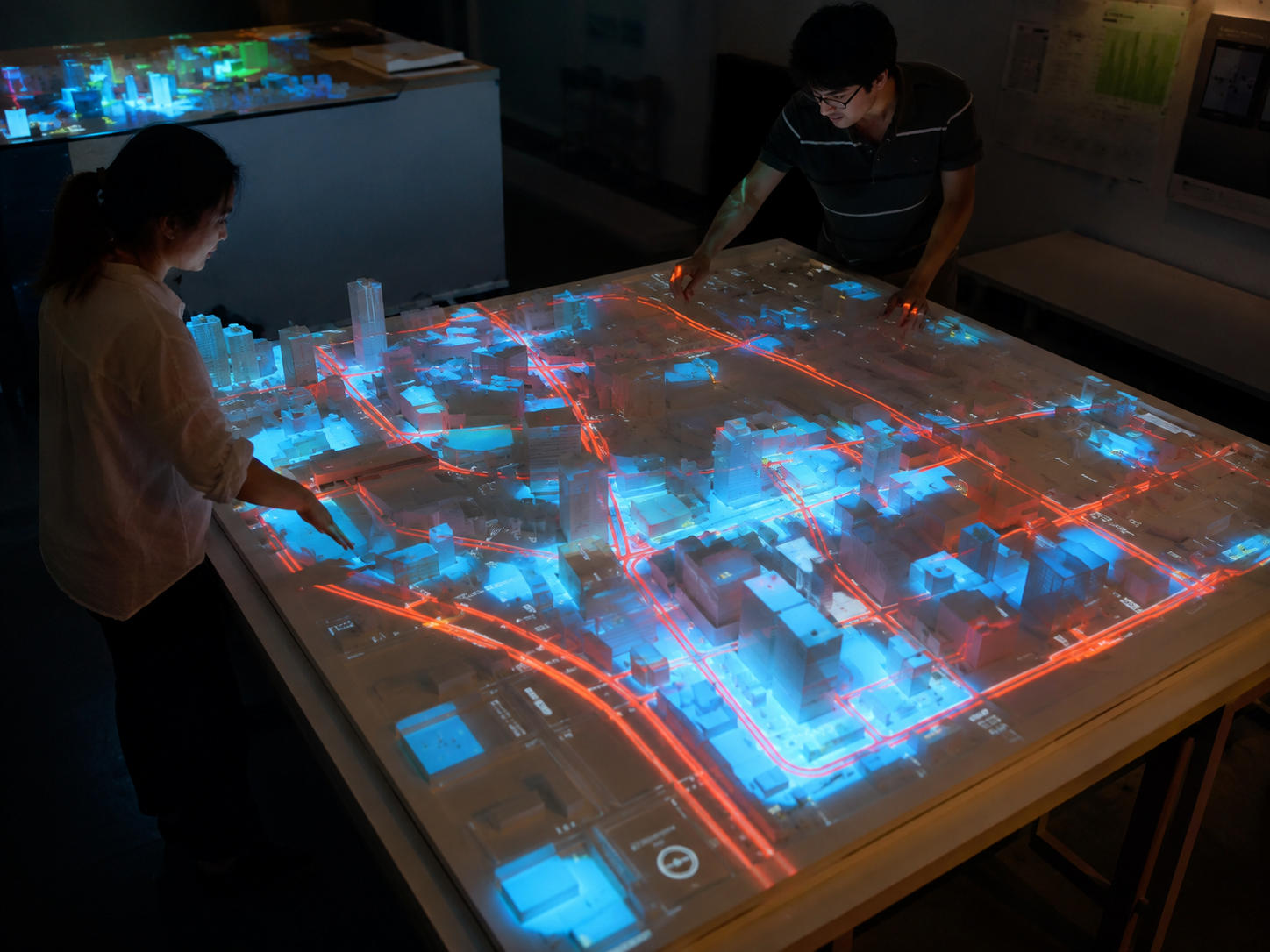 Interactive urban design table